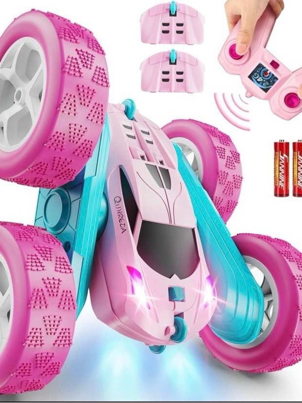 NEW - RC Cars, Pink Remote Control Car for Girls, 2.4 GHZ Double Sided RC Stunt
